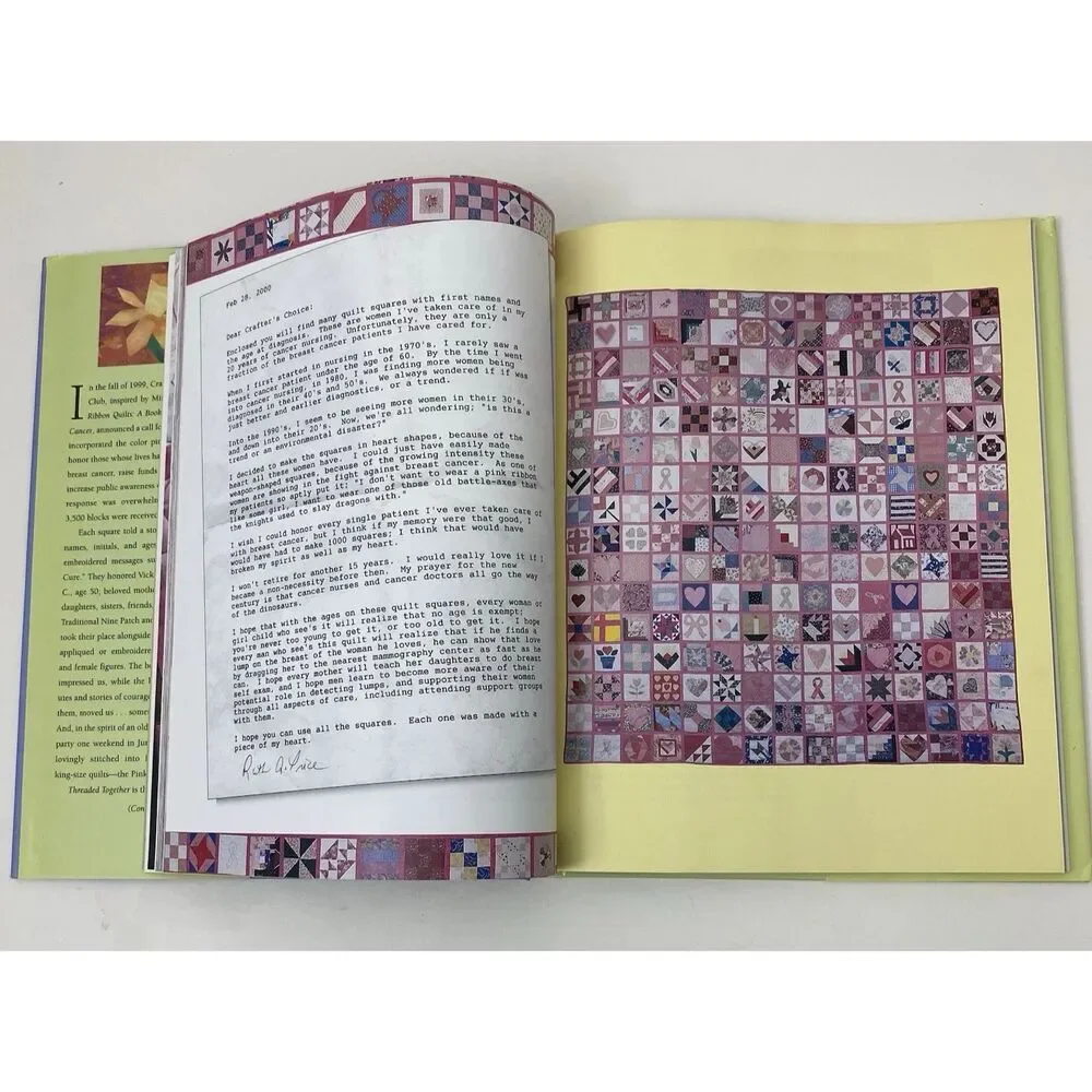 Threaded Together : The Pink Ribbon Quilt Project by B. J. Berti (Hardcover)